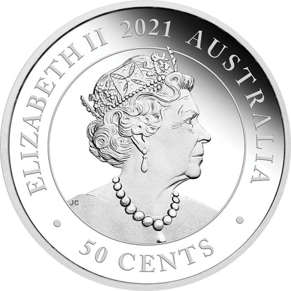 2021 50c Dreaming Down Under Koala 1/2oz Silver Coloured Proof Coin