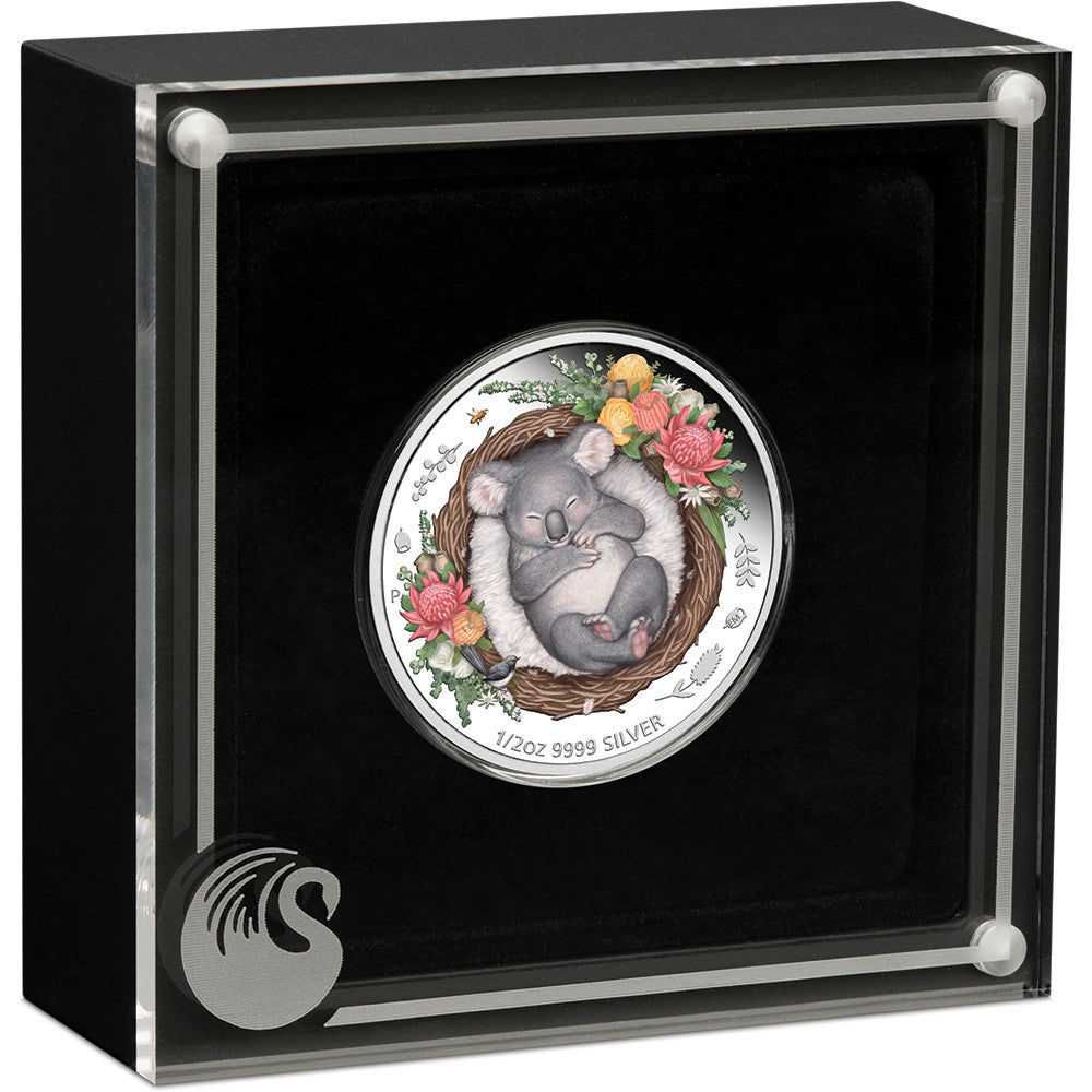 2021 50c Dreaming Down Under Koala 1/2oz Silver Coloured Proof Coin