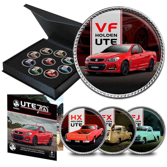 Holden Ute Enamel Penny 9 Coin Collection