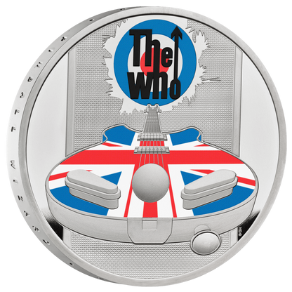 UK 2021 £2 The Who 1oz Silver Coloured Proof Coin