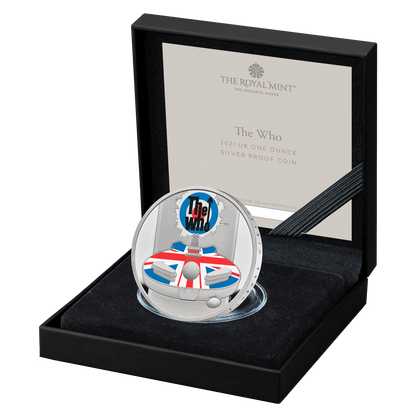 UK 2021 £2 The Who 1oz Silver Coloured Proof Coin
