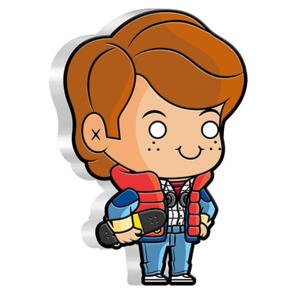 Niue 2020 $2 Back To The Future 35th Anniversary Marty McFly 1oz Silver Shaped Coin