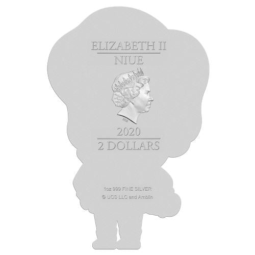 Niue 2020 $2 Back To The Future 35th Anniversary Marty McFly 1oz Silver Shaped Coin