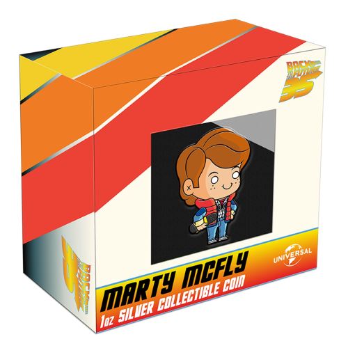 Niue 2020 $2 Back To The Future 35th Anniversary Marty McFly 1oz Silver Shaped Coin