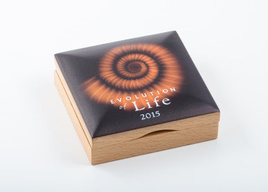 Mongolia 2015 500 Togrog Evolution of Life Ammonite 1oz Silver High Relief Antiqued Coin