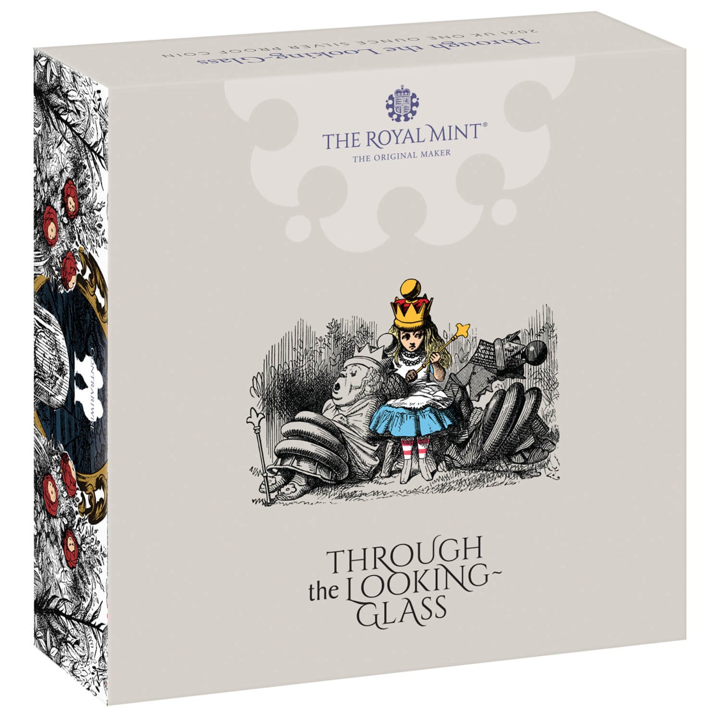 UK 2021 £2 Alice's Adventures In Wonderland Through The Looking Glass 1oz Silver Coloured Proof Coin