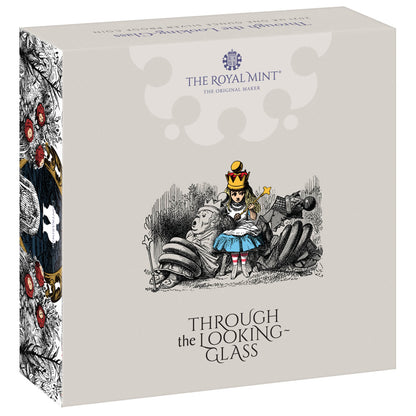UK 2021 £2 Alice's Adventures In Wonderland Through The Looking Glass 1oz Silver Coloured Proof Coin
