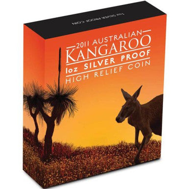 2011 $1 Australian Kangaroo 1oz Silver High Relief Proof Coin