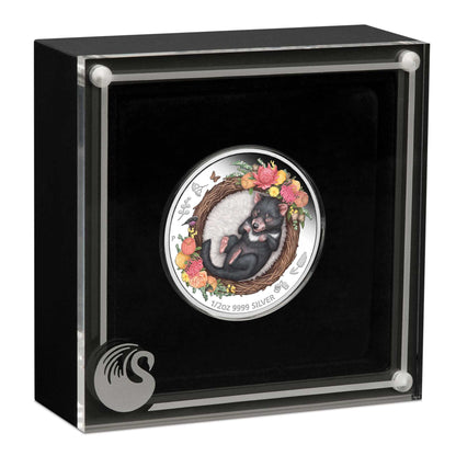2021 50c Dreaming Down Under Tasmanian Devil Coloured 1/2oz Silver Proof Coin