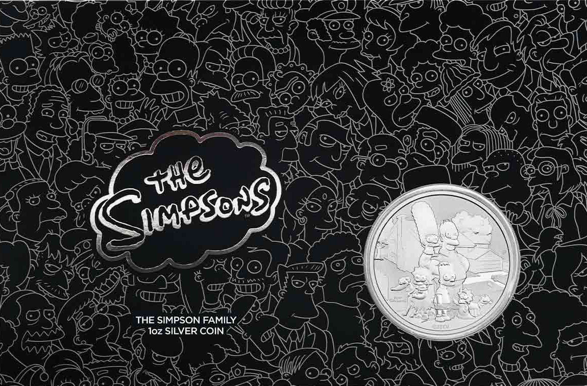 Tuvalu 2021 $1 The Simpsons Family 1oz Silver Uncirculated Coin