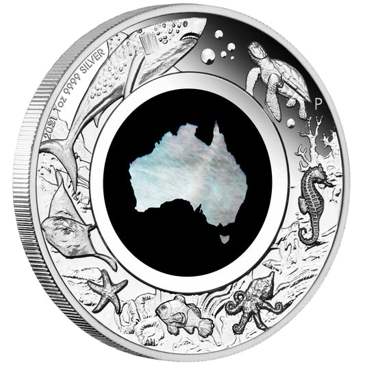2021 $1 Great Southern Land Mother of Pearl 1oz Silver Proof Coin