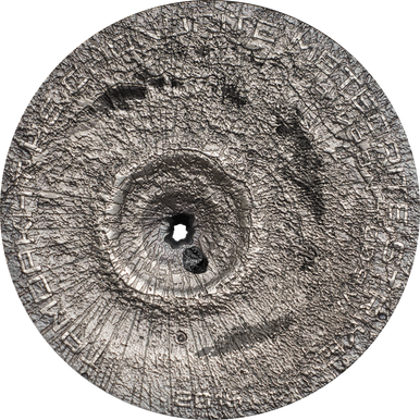 Cook Islands 2016 $2 Stardust of The Universe Tamdakht Meteorite Strike 1/2oz Silver Antiqued Coin