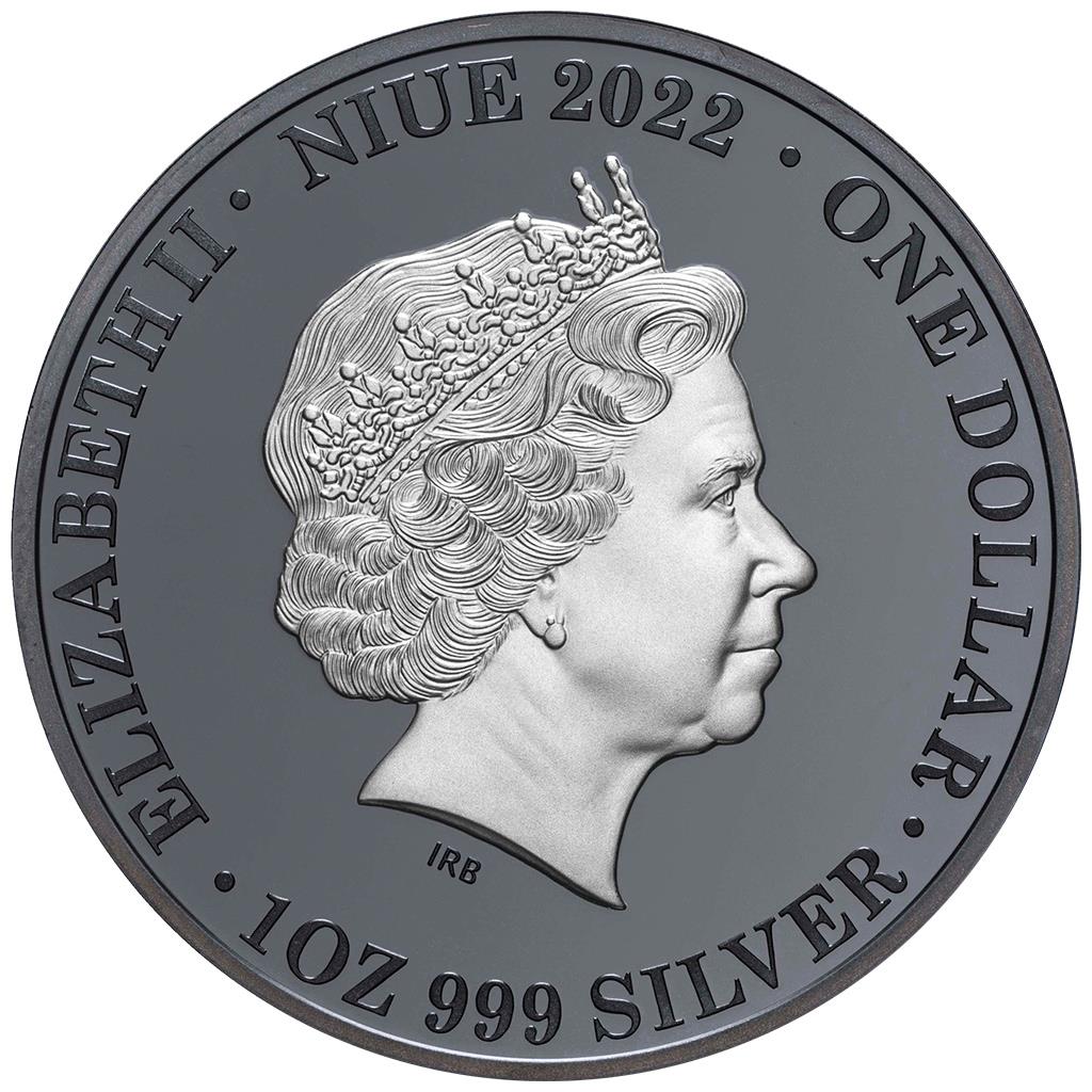 2022 $1 Australia at Night Possum 1oz Silver Black Proof Coin