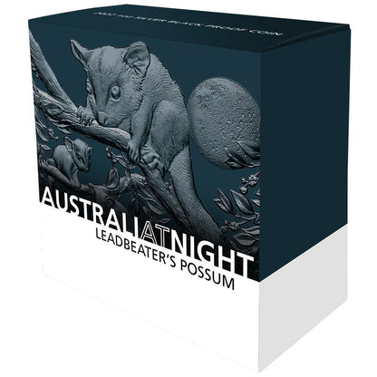2022 $1 Australia at Night Possum 1oz Silver Black Proof Coin