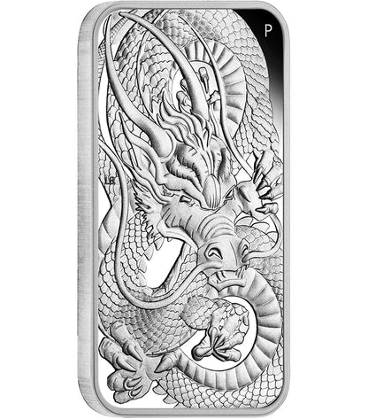 2021 $1 Dragon 1oz Silver Proof Rectangular Coin