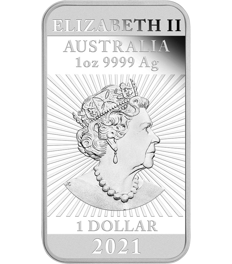 2021 $1 Dragon 1oz Silver Proof Rectangular Coin