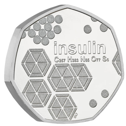 UK 2021 50p 100 Years of Insulin Uncirculated Coin