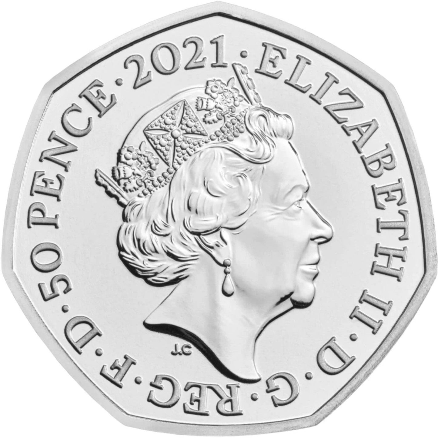 UK 2021 50p The Snowman Uncirculated Coin