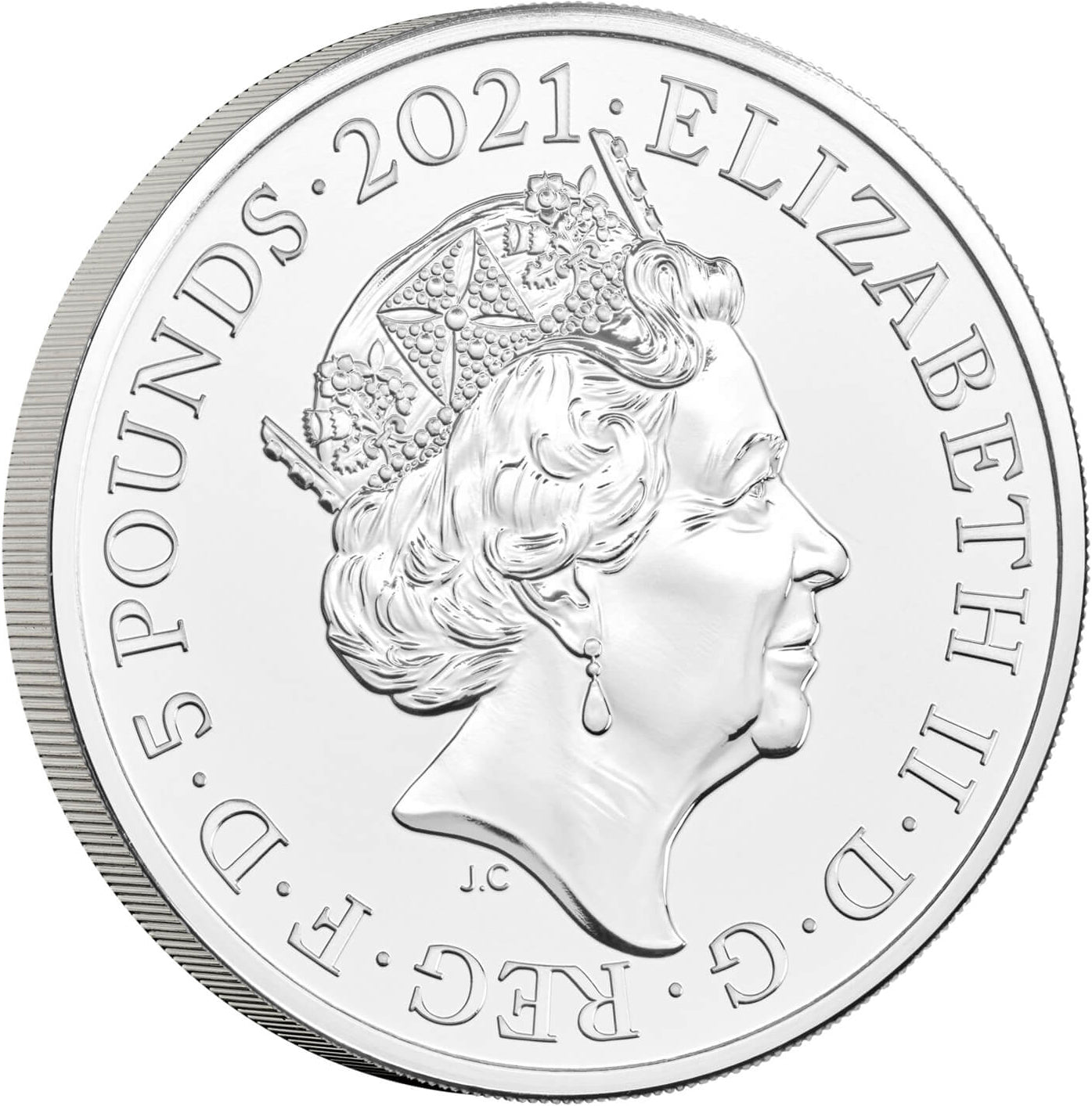 UK 2021 £5 Mahatma Gandhi Uncirculated Coin