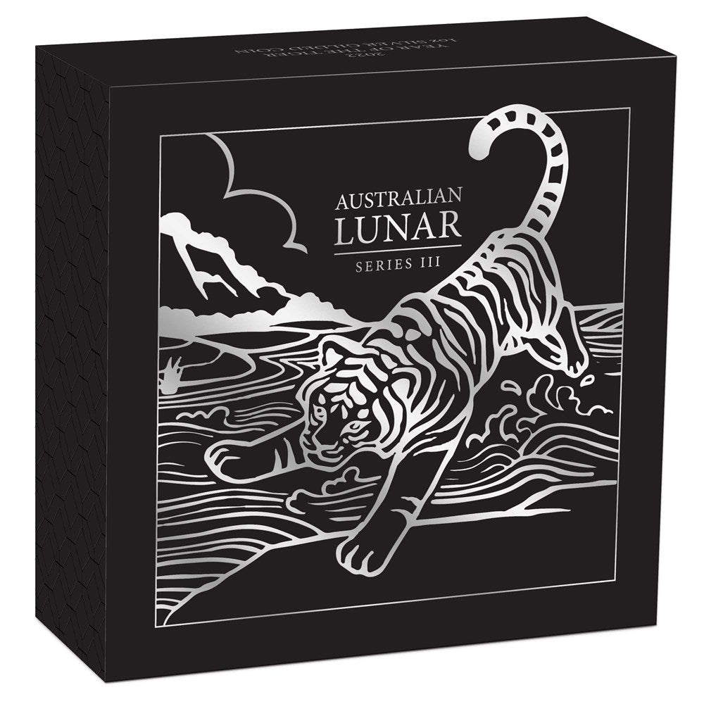 2022 $1 Lunar Year of The Tiger 1oz Silver Gilded Coin
