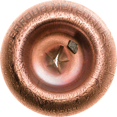 Cook Islands 2018 $2 Erfoud Meteorite Strike Copper Plated 1/2oz Silver Coloured Coin