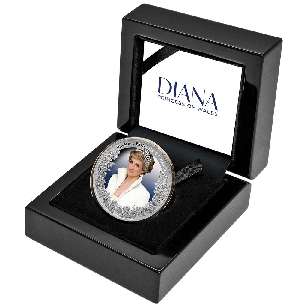 Tokelau 2022 $5 Diana Princess of Wales 1oz Silver Coloured Proof Coin