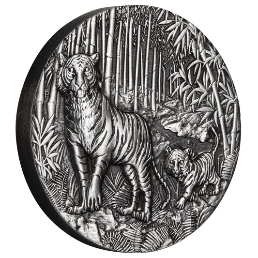 2022 $2 Lunar Year of The Tiger 2oz Silver Antiqued Coin