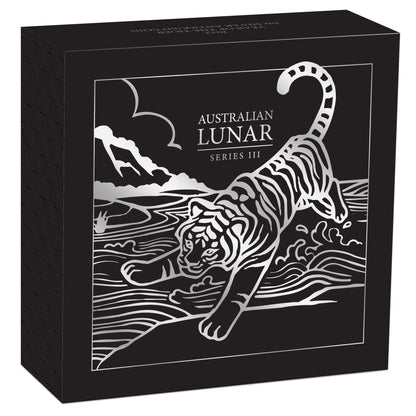 2022 $2 Lunar Year of The Tiger 2oz Silver Antiqued Coin
