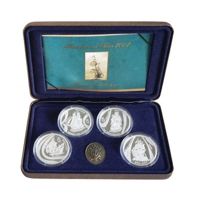 2002 Masterpieces In Silver Voyages Into History 4 Coin Proof Set