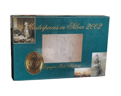 2002 Masterpieces In Silver Voyages Into History 4 Coin Proof Set