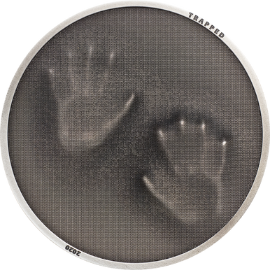 Cook Islands 2020 $5 Trapped Still Trapped 1oz Silver High Relief Antiqued Coin