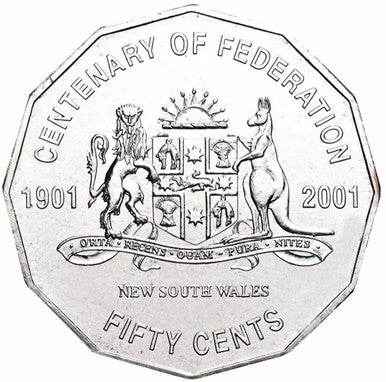 2001 Centenary of Federation New South Wales 3 Coin State Uncirculated Set