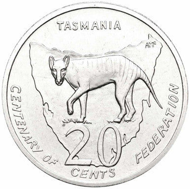 2001 Centenary of Federation Tasmania 3 Coin State Uncirculated Set