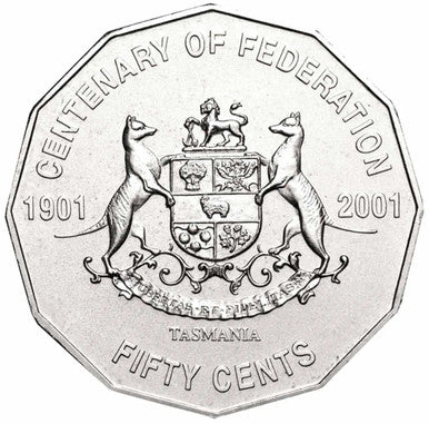 2001 Centenary of Federation Tasmania 3 Coin State Uncirculated Set