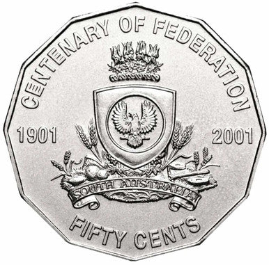2001 Centenary of Federation South Australia 3 Coin State Uncirculated Set