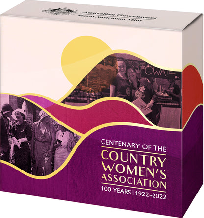 2022 $1 Centenary of The Country Women's Association Selectively Gold Plated 1/2oz Silver Proof Coin