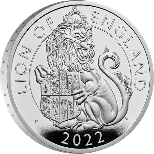 UK 2022 £2 The Royal Tudor Beasts The Lion of England 1oz Silver Proof Coin