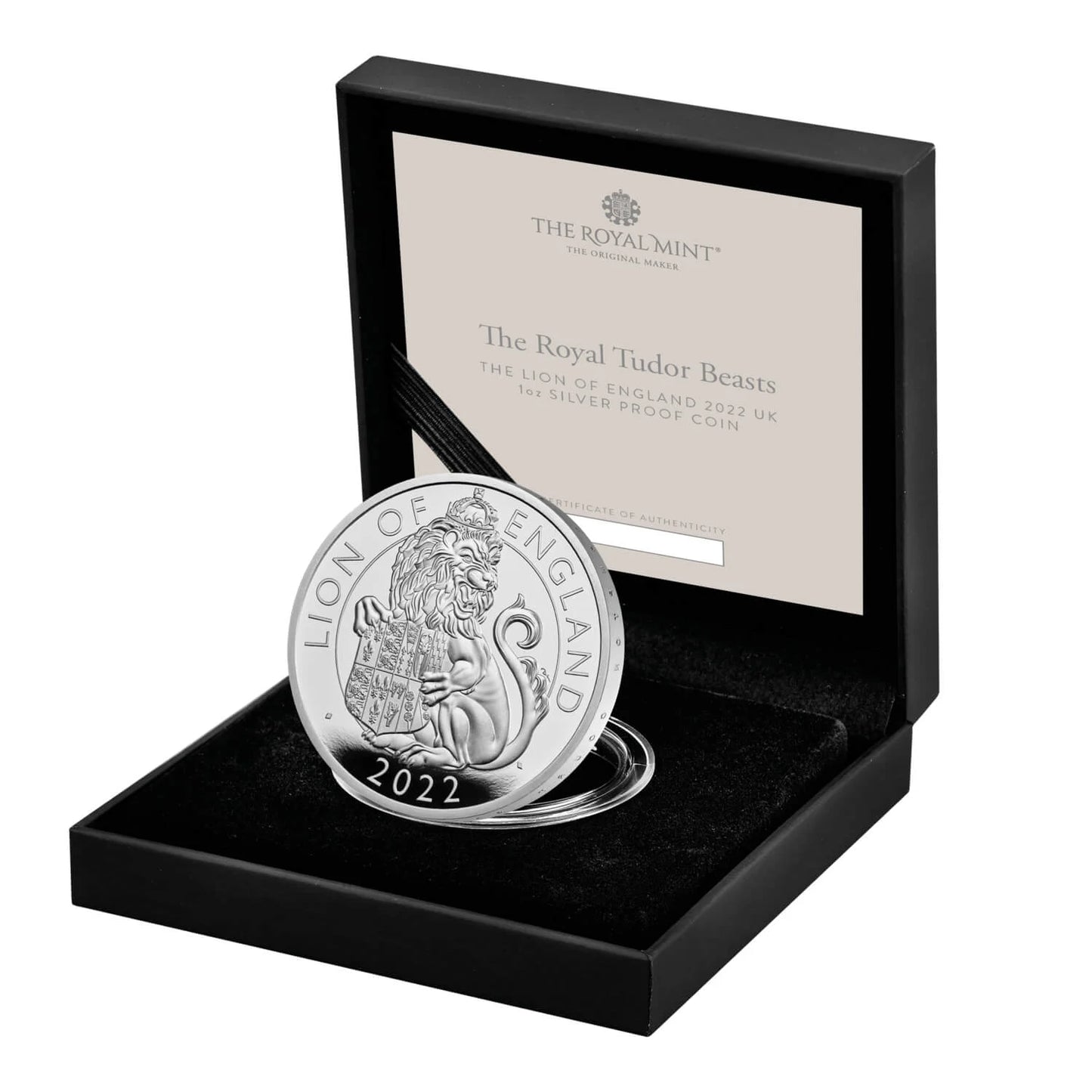 UK 2022 £2 The Royal Tudor Beasts The Lion of England 1oz Silver Proof Coin
