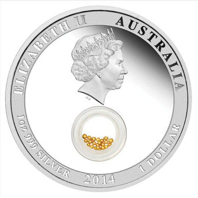 2014 $1 Treasures of The World Australia 1oz Silver Locket Proof Coin