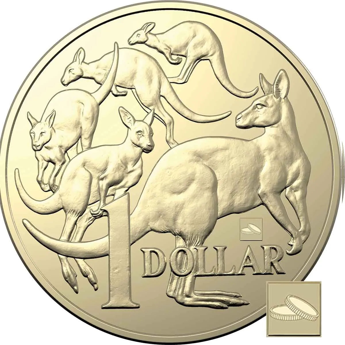 2022 $1 90 Years of Downies Collectables 'Coin Stack' Privy Mark Uncirculated Coin