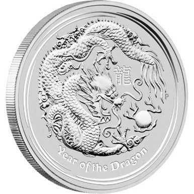 2012 $1 Lunar Year of The Dragon 1oz Silver 10 Coin Set