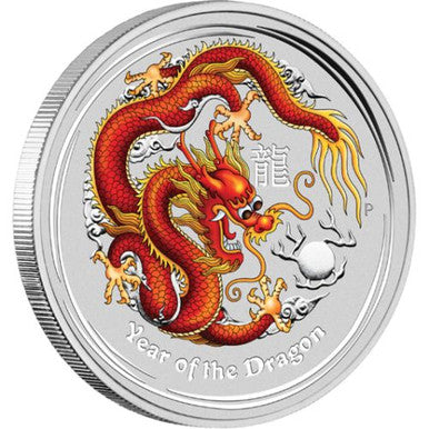 2012 $1 Lunar Year of The Dragon 1oz Silver 10 Coin Set