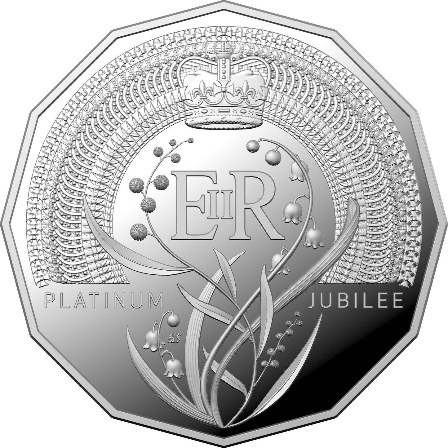 2022 50c Platinum Jubilee of Her Majesty Queen Elizabeth II Silver Proof Coin