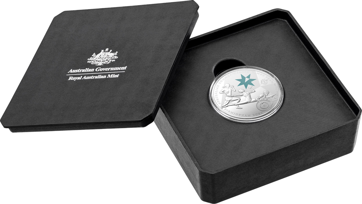 2022 $1 Australian Commonwealth Games Team 1/2oz Silver Coloured Uncirculated Coin