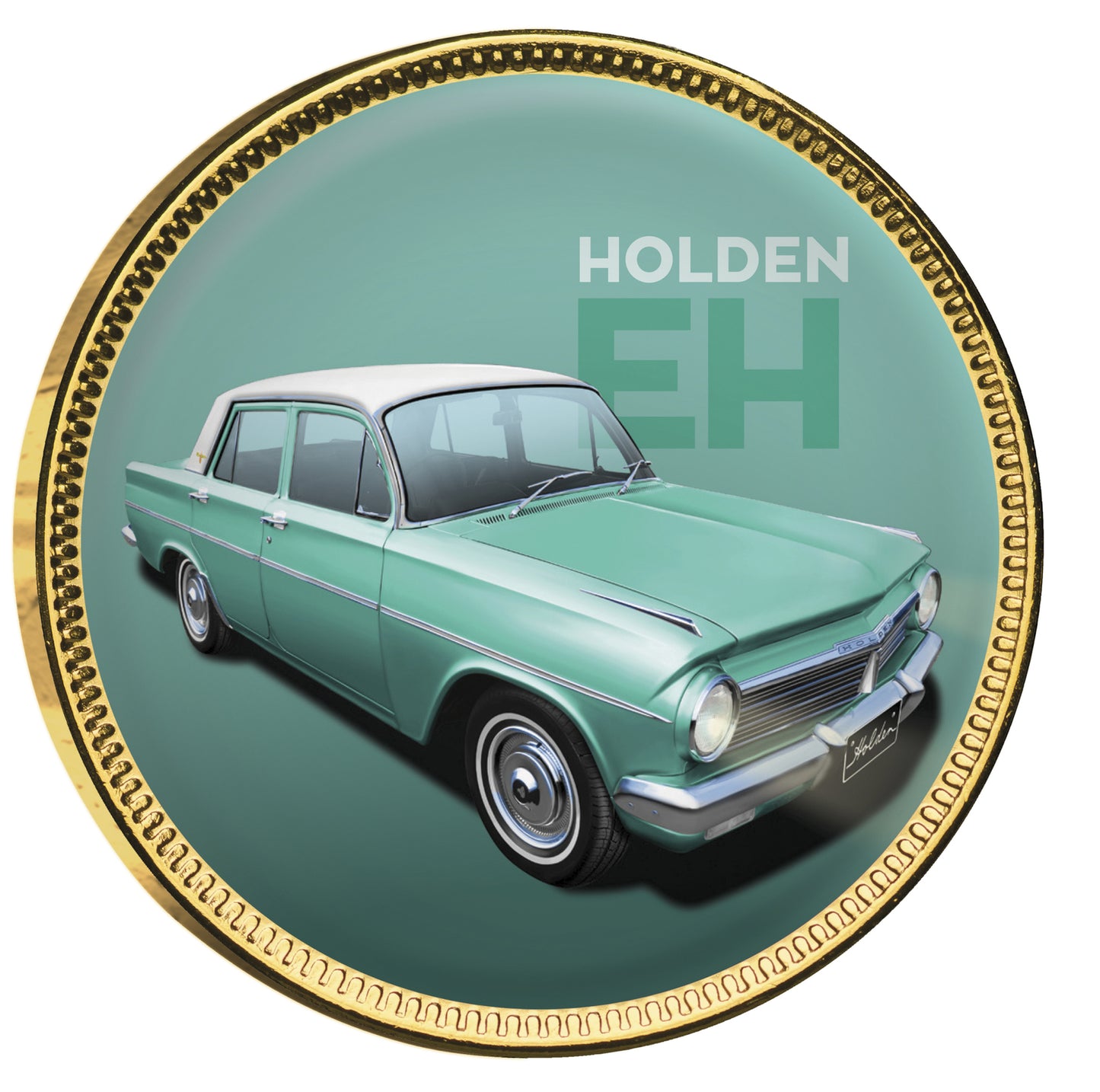 Holden Heritage V2 Gold Plated Enamel Penny 7 Coin Collection