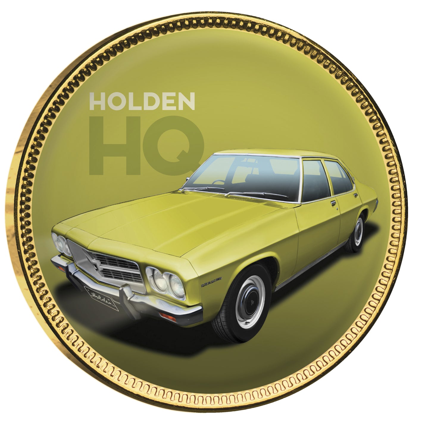 Holden Heritage V2 Gold Plated Enamel Penny 7 Coin Collection