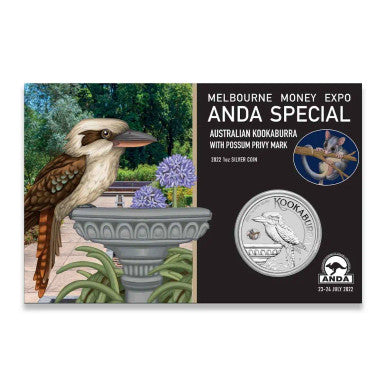 2022 Melbourne ANDA $1 Kookaburra Leadbeaterâ€™s Possum Privymark 1oz Silver Brilliant Uncirculated Coin