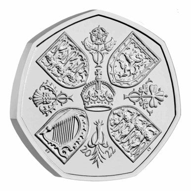 UK 2022 50p Her Majesty Queen Elizabeth II Uncirculated Coin