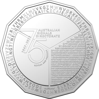 2022 50c 75th Anniversary Australian Signals Directorate Uncirculated Coin