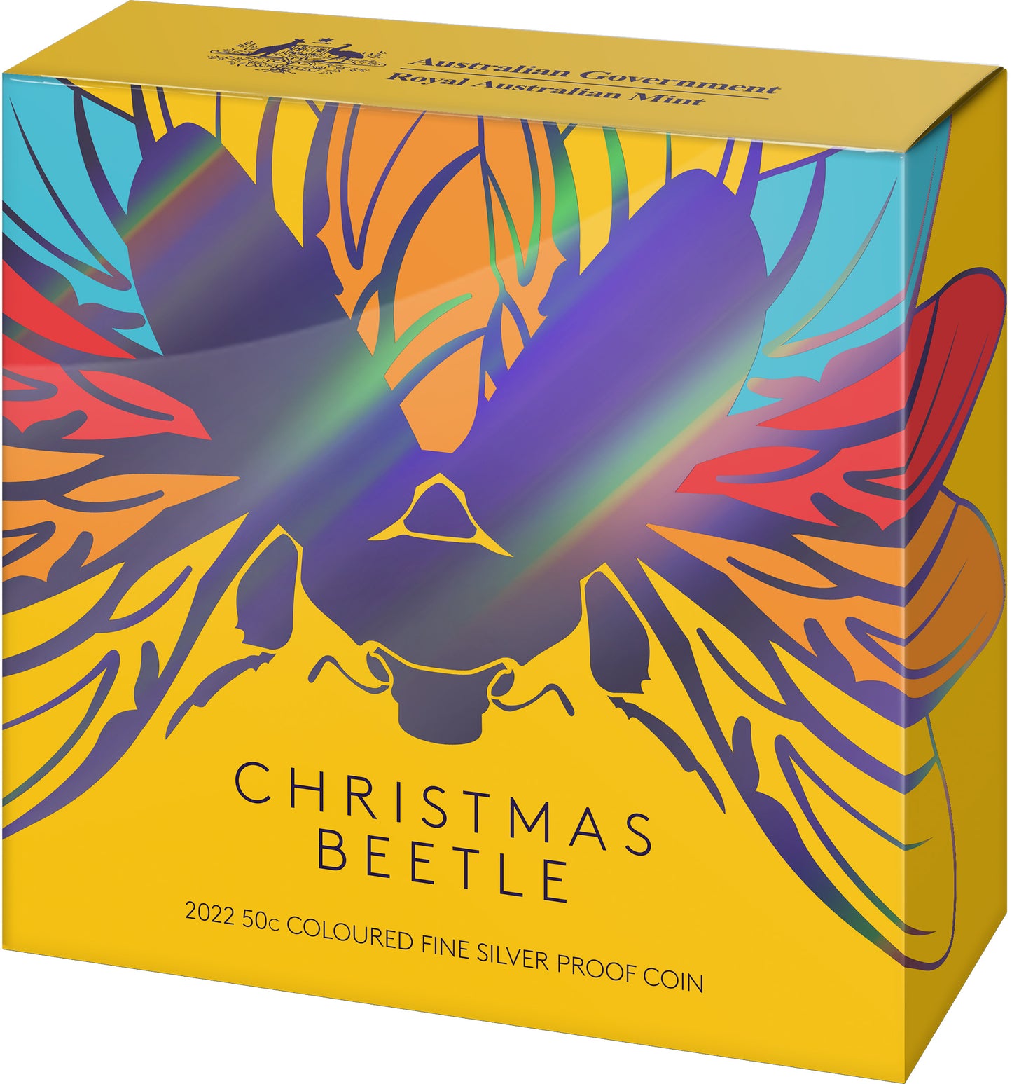 2022 50c Christmas Beetle Silver Coloured Proof Coin